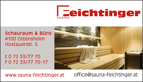 Werbung Feichtinger Saunabau