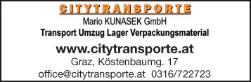 Werbung Citytransporte M. Kunasek GmbH