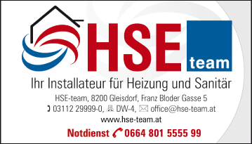 Werbung HSE-Team eine Abteilung der BT-Anlagenbau GmbH und Co KG