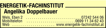 Vergrößern Werbung Energetik Fachinstitut - Doppelbauer