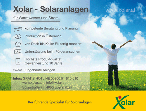Werbung XOLAR GmbH