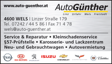 Vergrößern Werbung Auto Günther GmbH
