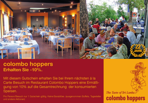 Gutschein für Restaurant Colombo Hoppers