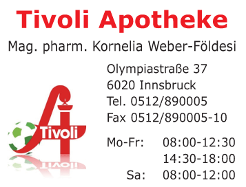 Vergrößern Werbung Tivoli Apotheke - Mag. Kornelia Weber-Földesi