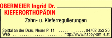 Werbung Obermeier Ingrid Dr
