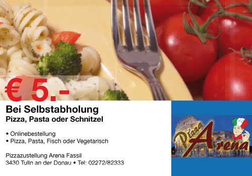 Gutschein, Coupon, Rabatt von Pizzazustellung Arena
