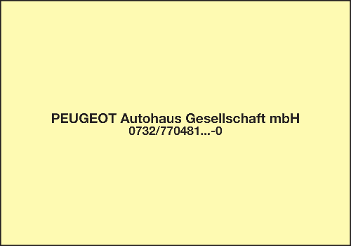 Vergrößern Werbung PEUGEOT Autohaus Gesellschaft mbH