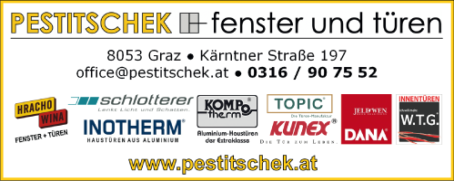 Vergrößern Werbung Pestitschek Fenster und Türen