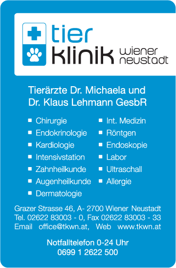 Tierklinik Wiener Neustadt - Tierärzte  Dr Michaela u Dr Klaus Lehmann GesbR - Wiener Neustadt