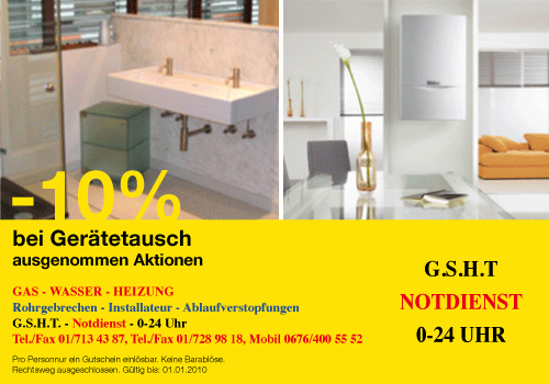 Gutschein, Coupon, Rabatt von G.S.H.T Installateur Notdienst