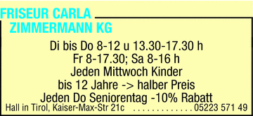 Vergrößern Werbung Salon Carla - Zimmermann KG