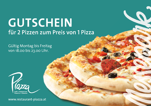 Gutschein für PIAZZA Restaurant-Pizzeria