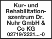 Logo Kur- und Rehabilitationszentrum Dr. Nuhr GmbH & Co KG