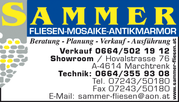 Vergrößern Werbung Sammer Fliesen-Mosaike - Schauraum