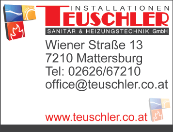 Vergrößern Werbung Installationen Teuschler Sanitär- und Heizungstechnik GmbH