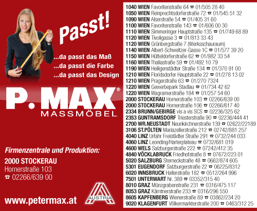 Vergrößern Werbung Peter Max Firmenzentrale VertriebsgesmbH