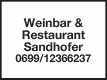 Logo Weinbar & Restaurant Sandhofer