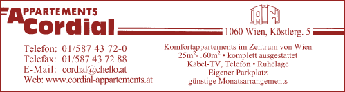 Vergrößern Werbung Cordial Appartements