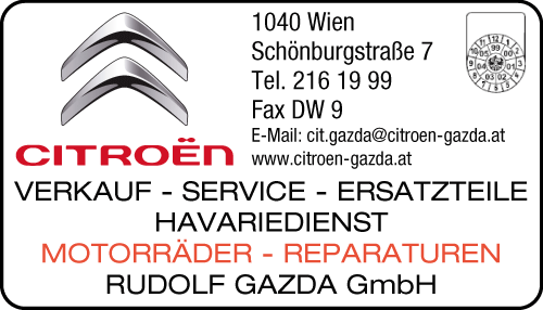 Werbung Citroen Rudolf Gazda GesmbH