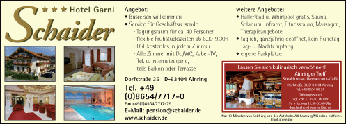 Vergrößern Werbung Hotel Schaider
