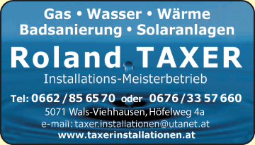Werbung Taxer Roland
