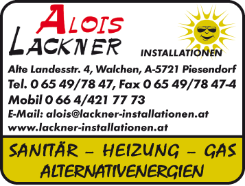 Werbung Lackner Alois