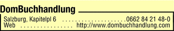 Vergrößern Werbung Dombuchhandlung Salzburg