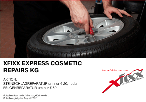 Gutschein, Coupon, Rabatt von XFIXX EXPRESS COSMETIC REPAIRS KG