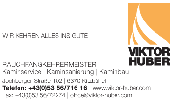 Werbung Huber Viktor - Rauchfangkehrermeister