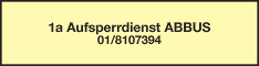 Werbung 1a Aufsperrdienst ABBUS