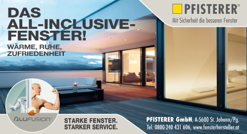 Werbung Pfisterer GmbH - Der Fensterhersteller