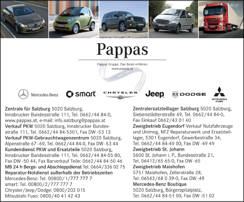 Vergrößern Werbung Georg Pappas Automobil AG