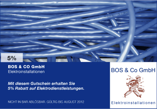 Gutschein, Coupon, Rabatt von BOS & CO GmbH