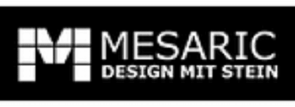 Logo MESARIC Design mit Stein