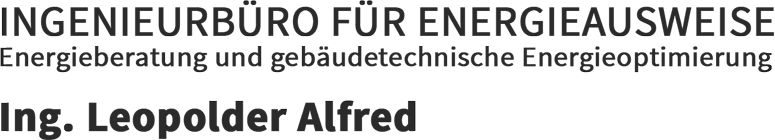 Logo Ingenieurbüro für Energieausweise und Energieberatung Ing Leopolder Alfred