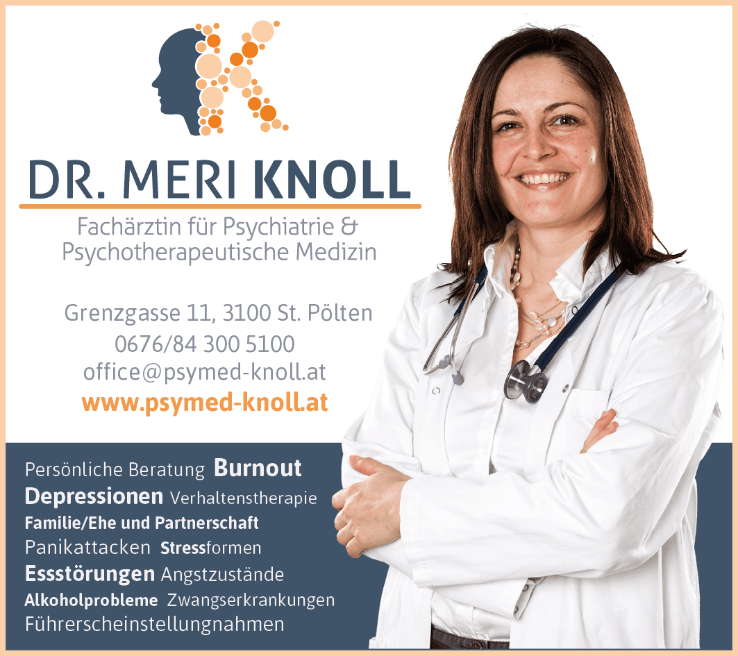 Vorschau - Foto 4 von Knoll Meri Dr. med. univ. Fachärztin für Psychiatrie und Psychotherapeutische Medizin