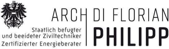 Logo Architekt DI Florian Philipp - Zertifizierter Energieberater | Energieausweise Tirol