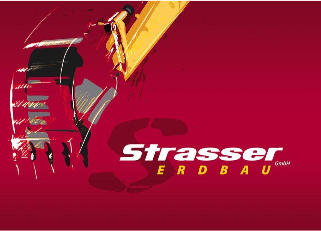 Logo Strasser Erdbau GmbH | Kranarbeiten | Aushubarbeiten | Transporte | Sand, Kies, Steine
