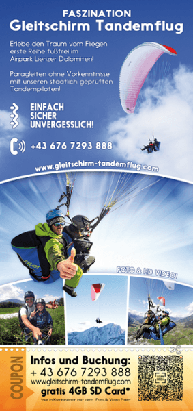 Vorschau - Foto 1 von Gleitschirm Tandemflug in und um Lienz Osttirol