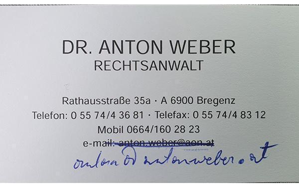 Logo Dr. Anton Weber Rechtsanwalt