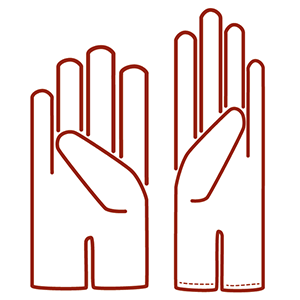 Logo Handschuh am Neubau Gabriele Budweiser, best Gloves & more, FALKE- TRICO- KNIRPS- EMIL