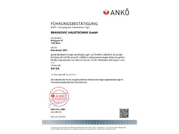BRANKOVIC HAUSTECHNIK Installateur 