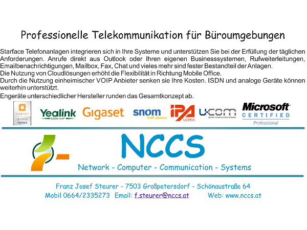 Bild 1 von Franz Josef Steurer – NCCS - Network-Computer-Communication-Systems
