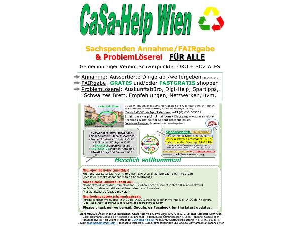 Bild 6 von CaSa-Help Wien: Sachspenden Annahme/FAIRgabe & Problemlöserei Gemeinnütziger Verein.