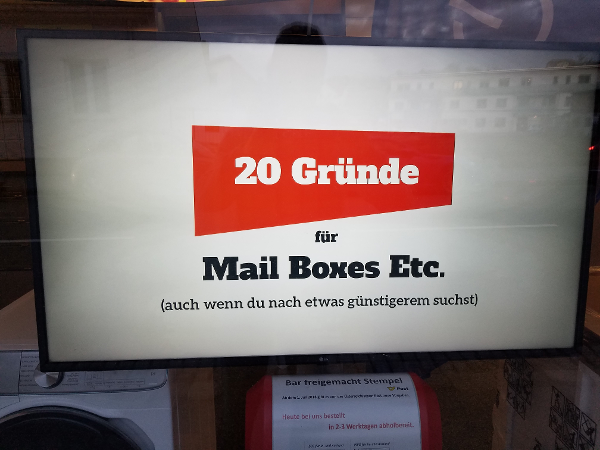 Bild 9 von Mail Boxes Etc. Mistelbach - Versand, Verpackung, Grafik & Druck