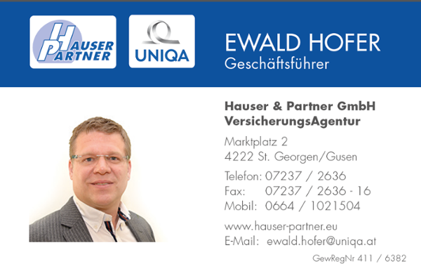 UNIQA GeneralAgentur Hauser & Partner GmbH & Kfz Zulassungsstelle in 4222 Sankt Georgen an der Gusen | herold.at