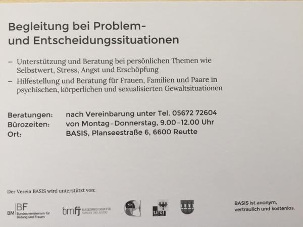 Bild 3 von BASIS Frauenservice & Familienberatung Außenfern