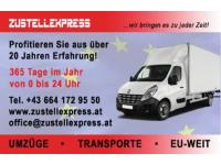 Zustellexpress Umzüge Möbeltransporte Umzugshelfer Einlagerungen Entrümpelungen EU-Weit