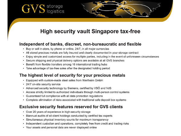 Bild 5 von Goldvorsorge SINGAPUR – GVS Asia Pacific Pte Ltd