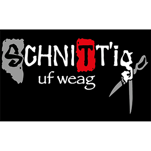 Logo von SCHNITT'ig uf weag by Sarah Bundschuh e.U. Mobile Friseurin